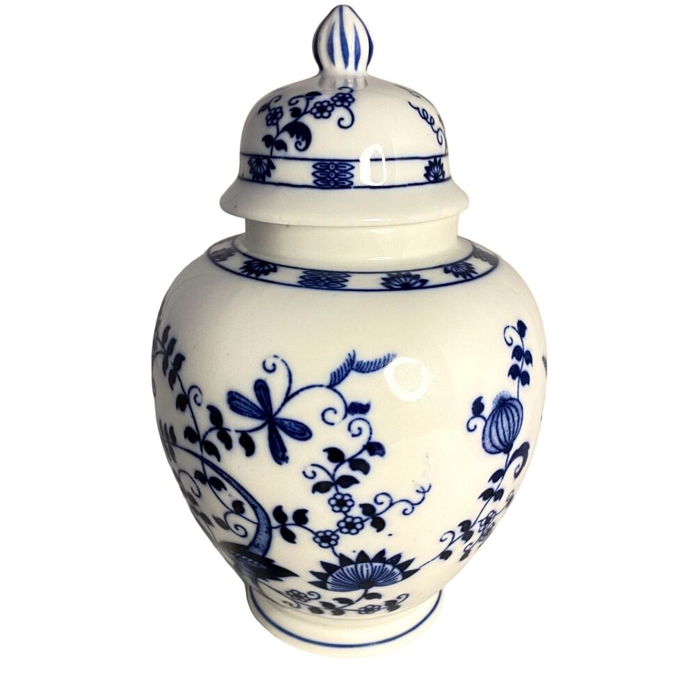 8183 Vintage SEYMOUR MANN ginger jar Urn blue made in USA